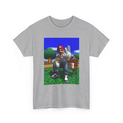 Thug Mario Flipping The Bird Tee