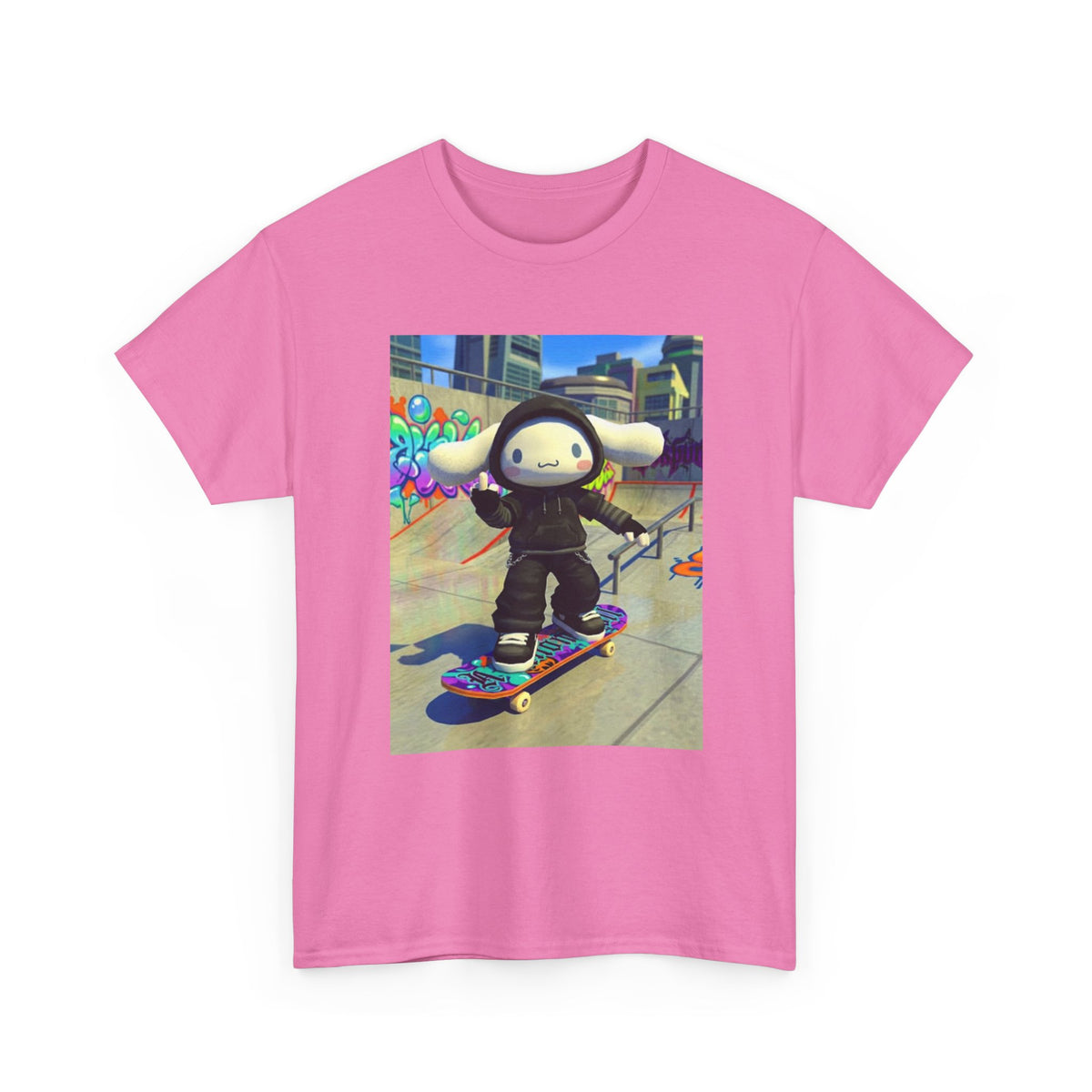 Edgy Cinnamoroll Skater Flipping Off Tee
