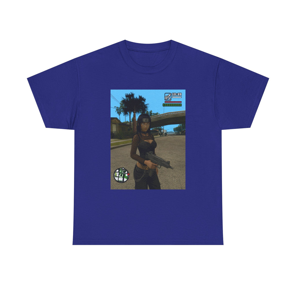 Anime Assassin Girl Holding Gun Tee