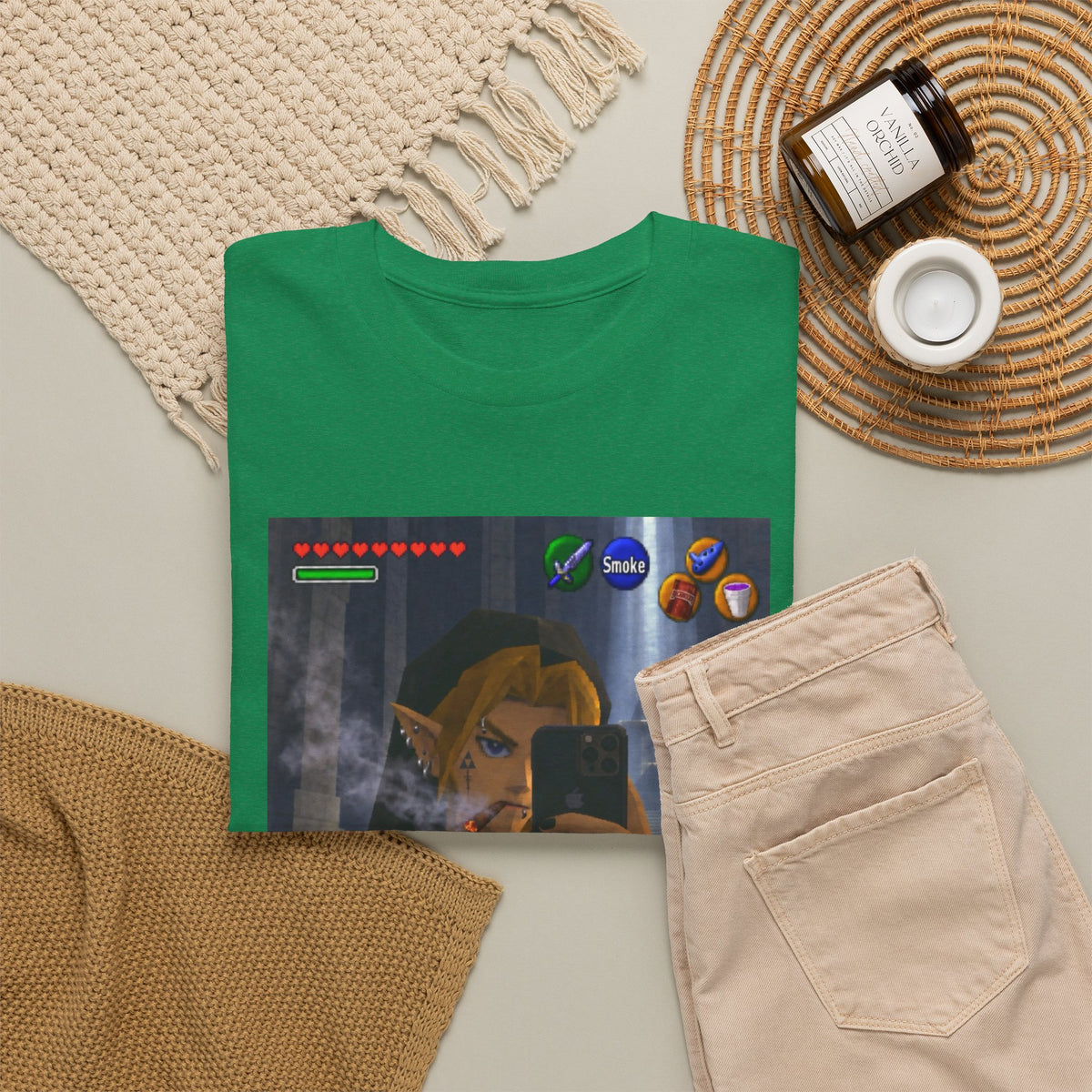 Edgy Link Smoking Selfie Tee