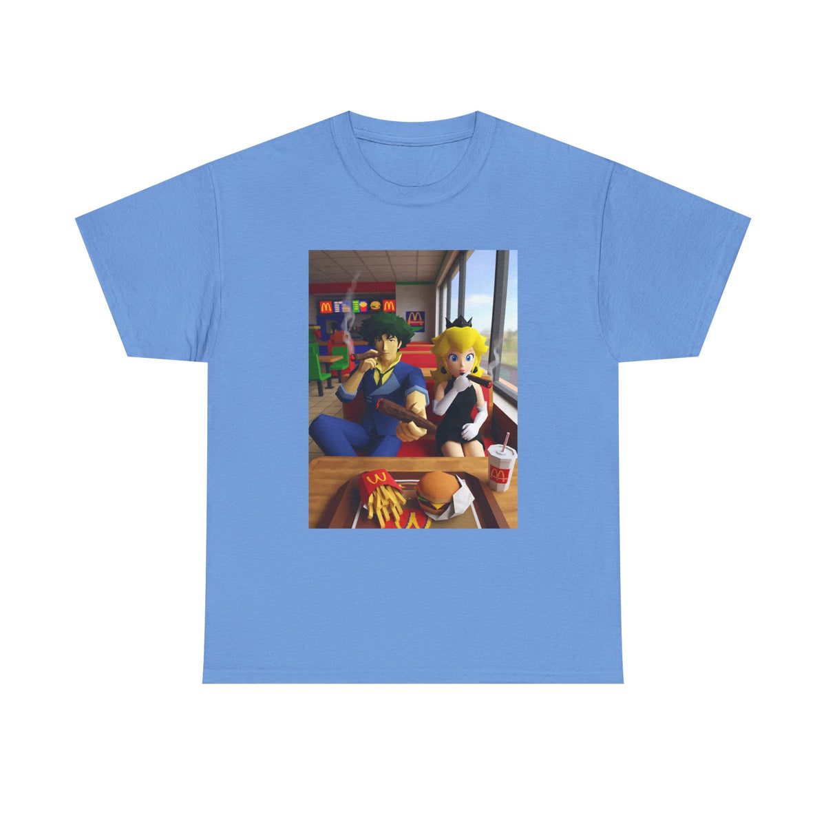 Spike and Peach Smoking Fast Food Tee