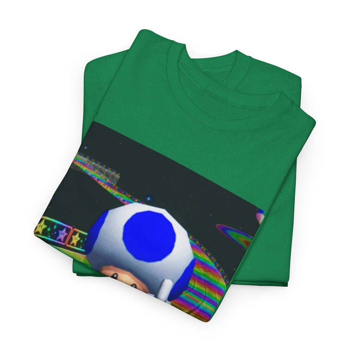 Blue Toad Flipping Off On Rainbow Road Tee