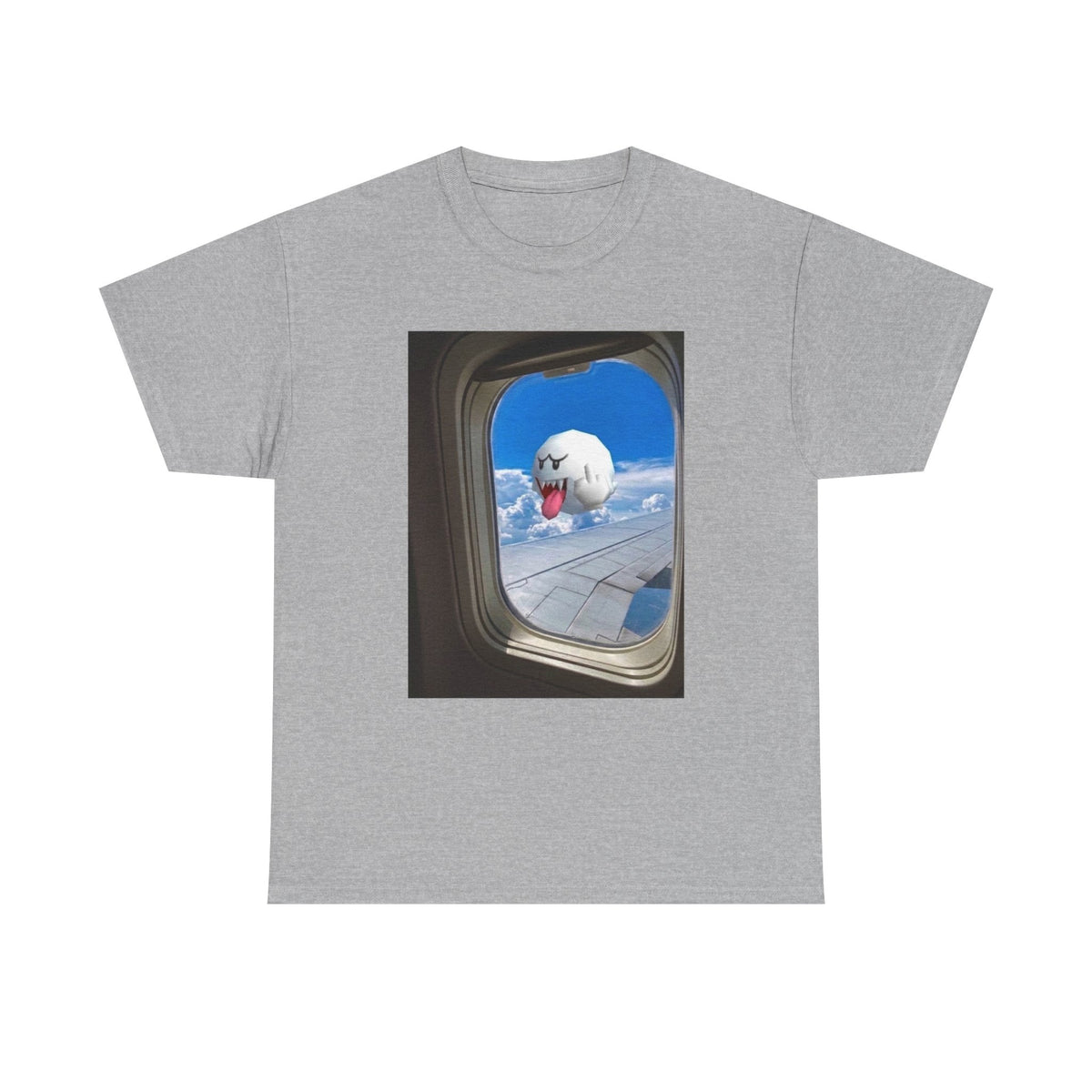 Boo Flipping Off Airplane Window Tee