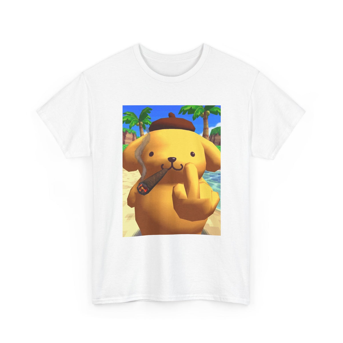 Pompompurin Smoking Blunt & Flipping Off