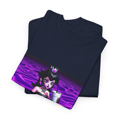 Goth Peach Wading In Purple Waves