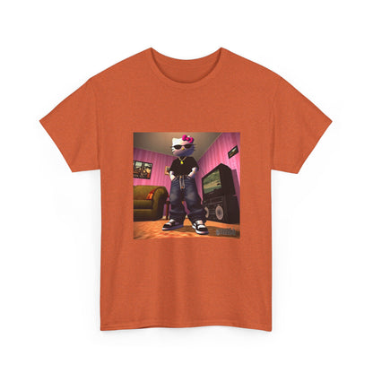 Gangsta Hello Kitty Chillin' In Low Poly Room Tee