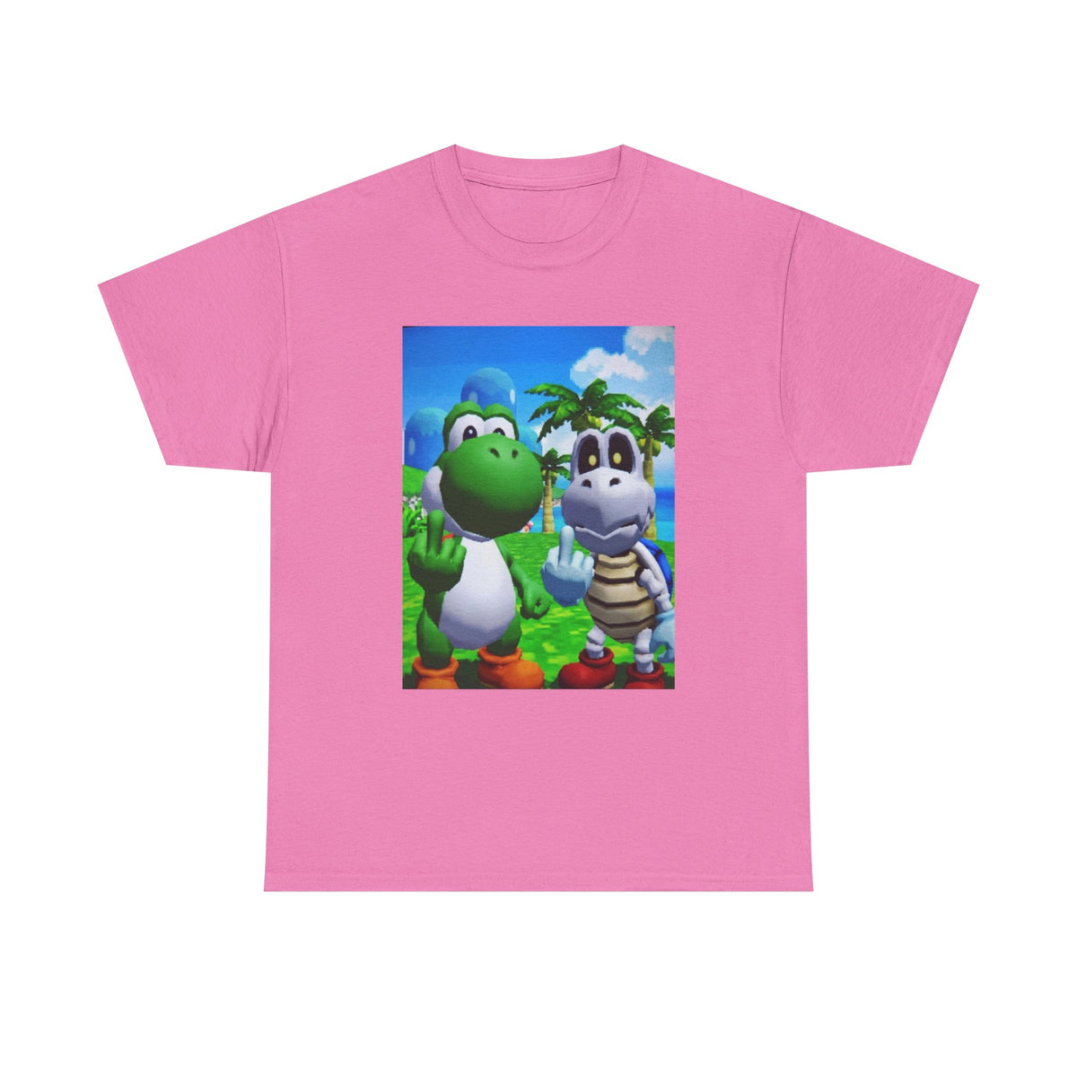 Yoshi And Dry Bones Flipping The Bird Tee
