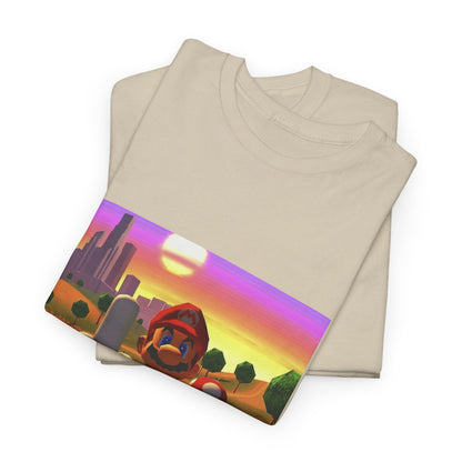 Mario And Mushroom Flipping Off Tee