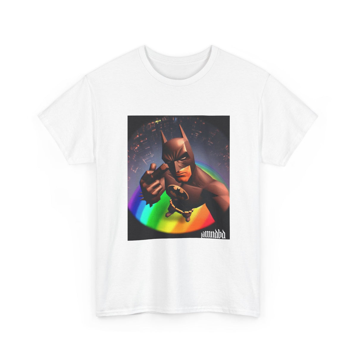 Batman Giving Finger Over Rainbow City