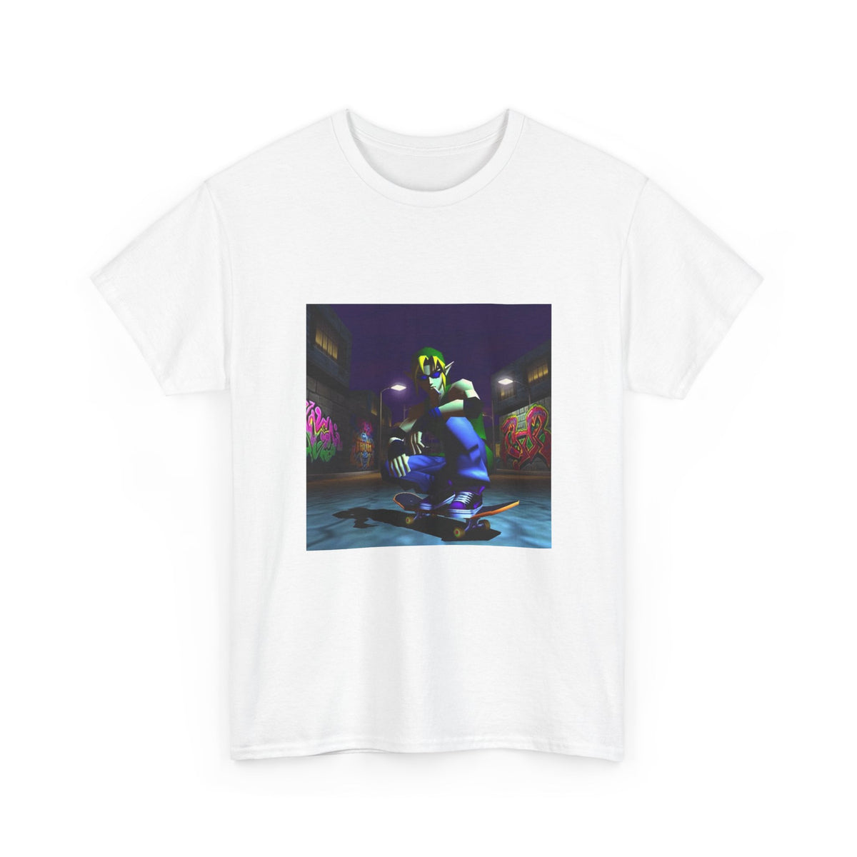 Skater Link Smoking In Neon Alley Tee