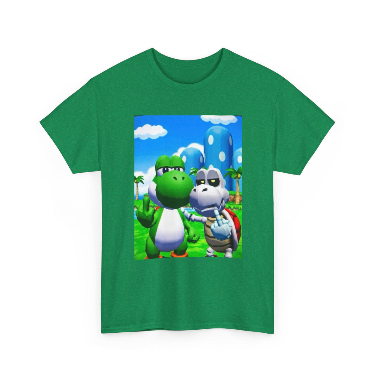 Yoshi And Dry Bones Flipping Off Tee (Design 7)