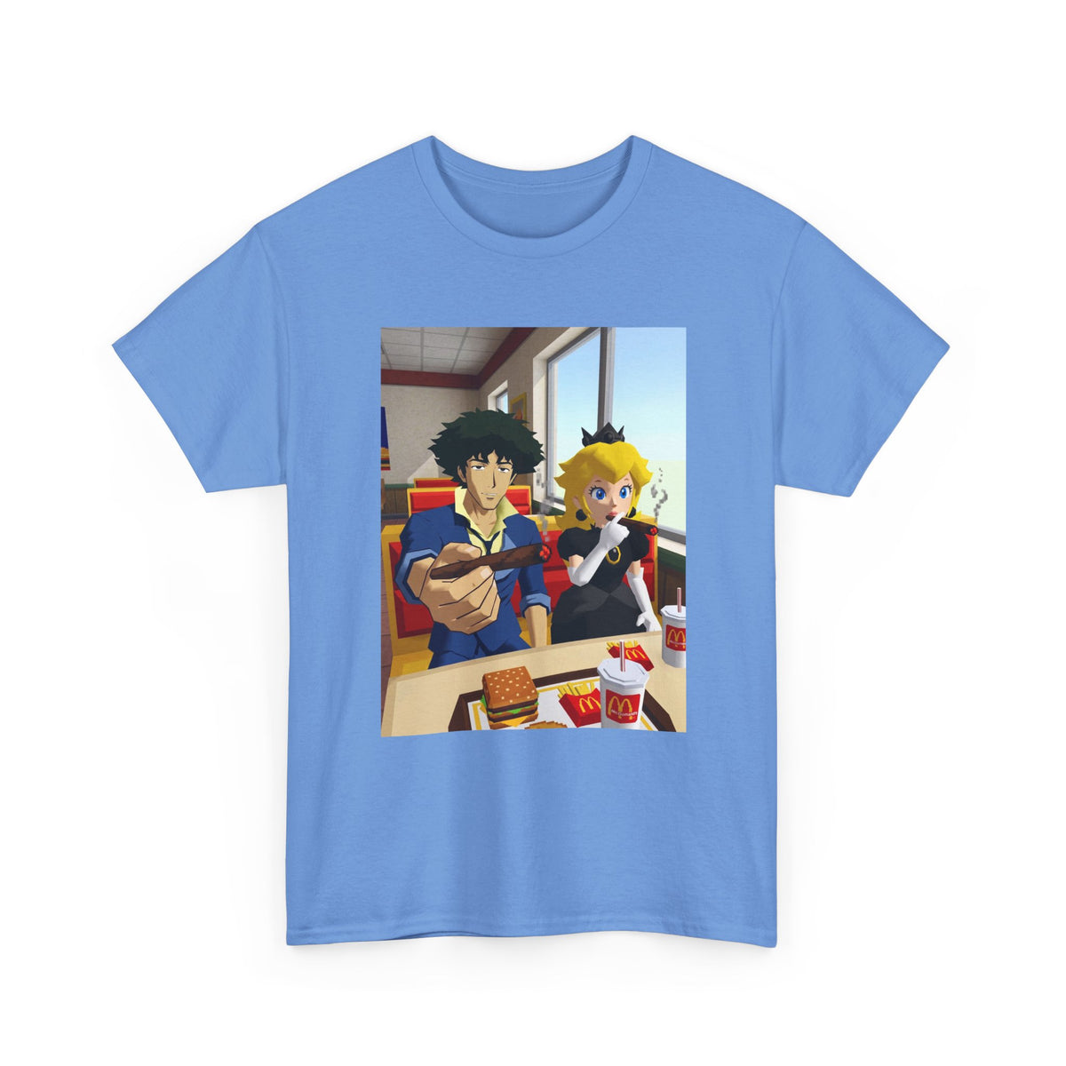 Spike and Peach Smoking Fast Food Tee (Design 3)