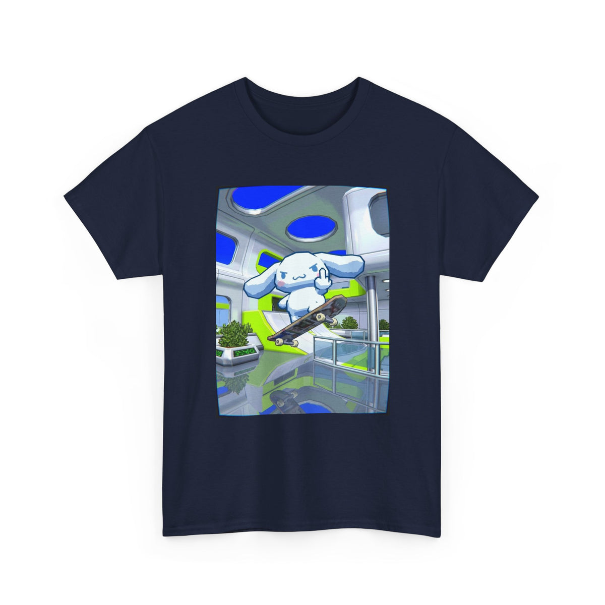 Cinnamoroll Skater Flipping Off Tee