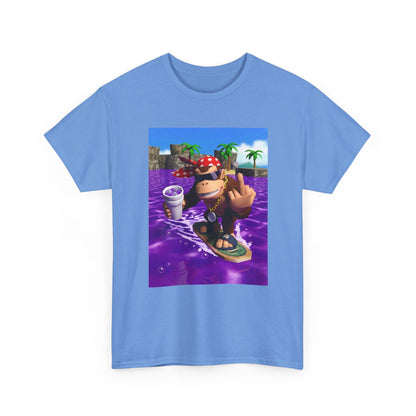 Diddy Kong Surfing Purple Lean Flipping Off Tee
