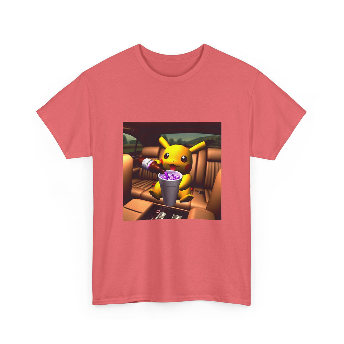 Pikachu Pouring Lean In Car Tee