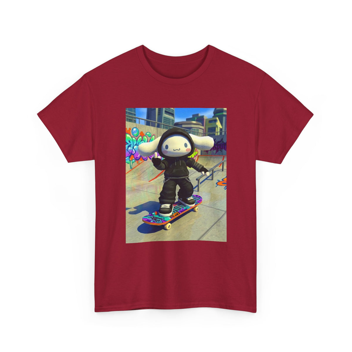 Edgy Cinnamoroll Skater Flipping Off Tee