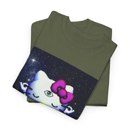 Third Eye Kitty Meditating In Space Tee