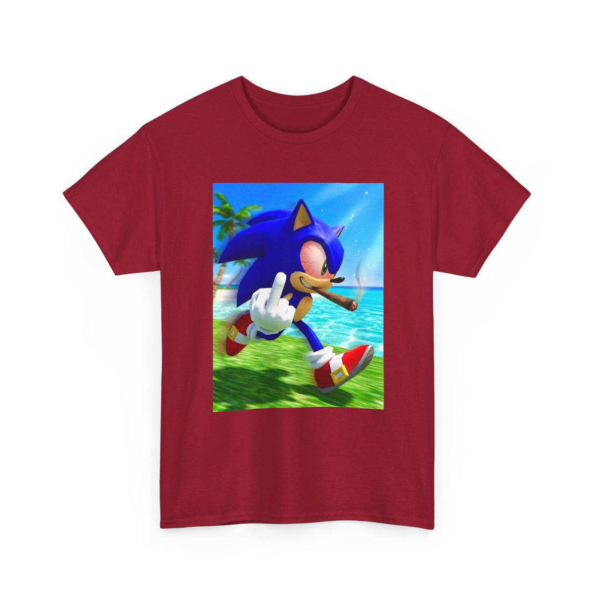 Stoned Sonic Giving The Finger Tee