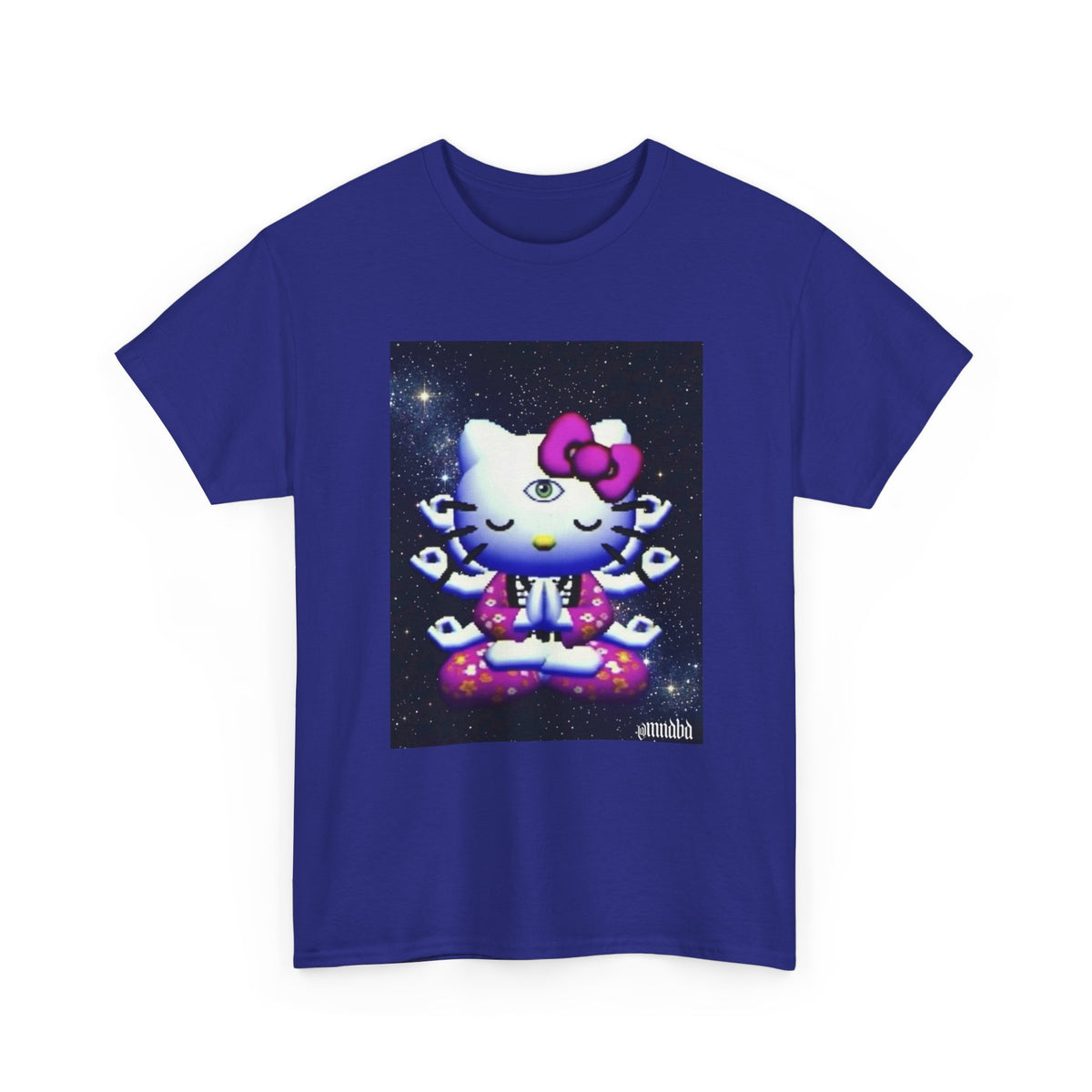 Third Eye Kitty Meditating In Space Tee