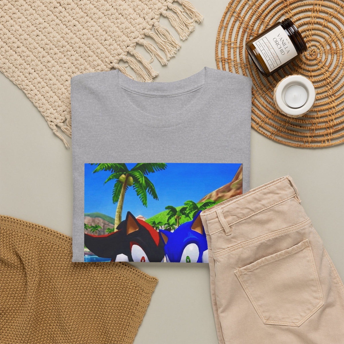 Sonic And Shadow Flipping The Bird Tee