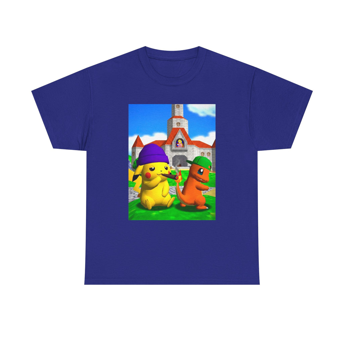 Pikachu And Charmander Chilling At Peach's Castle Tee