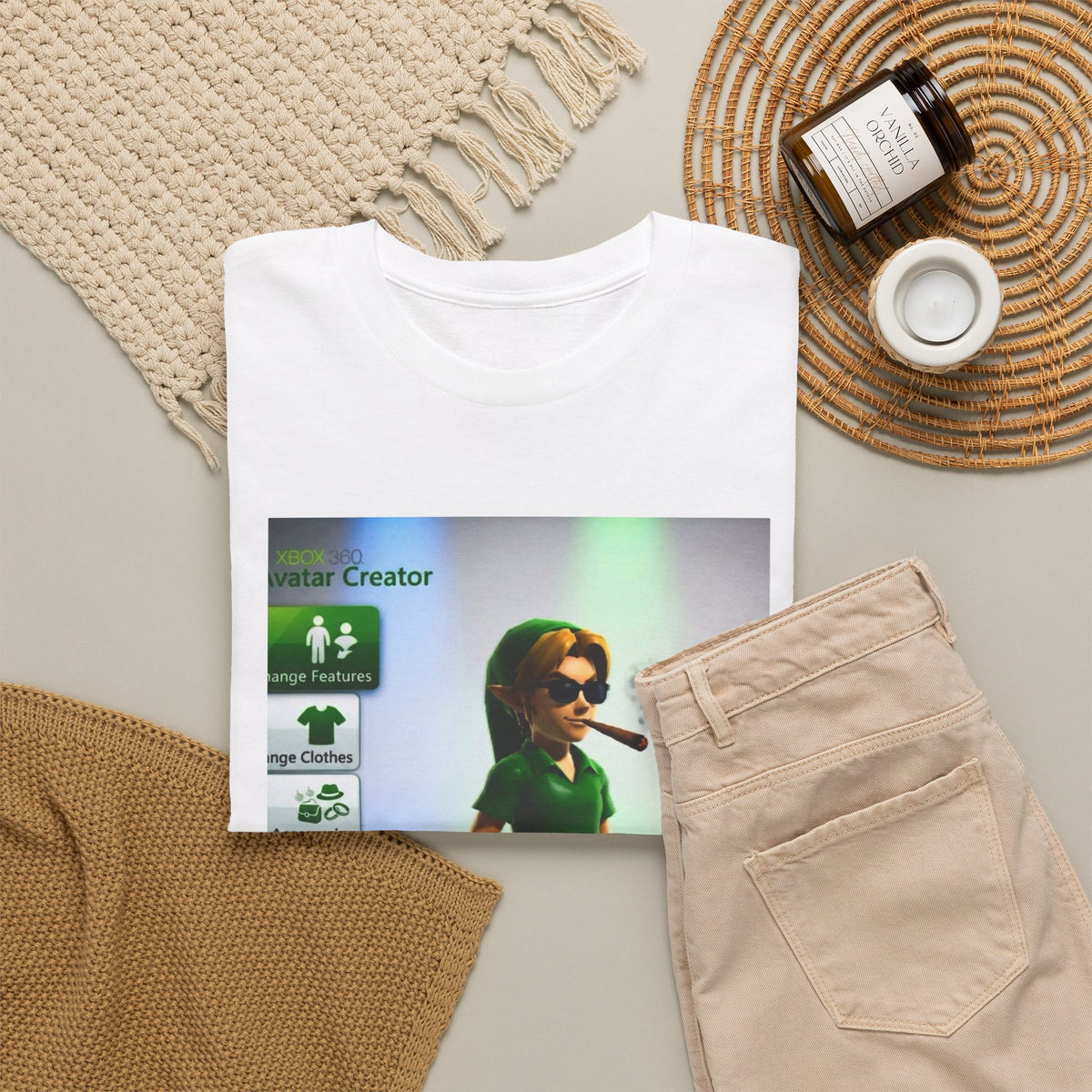 Xbox Avatar Link Smoking Blunt Tee