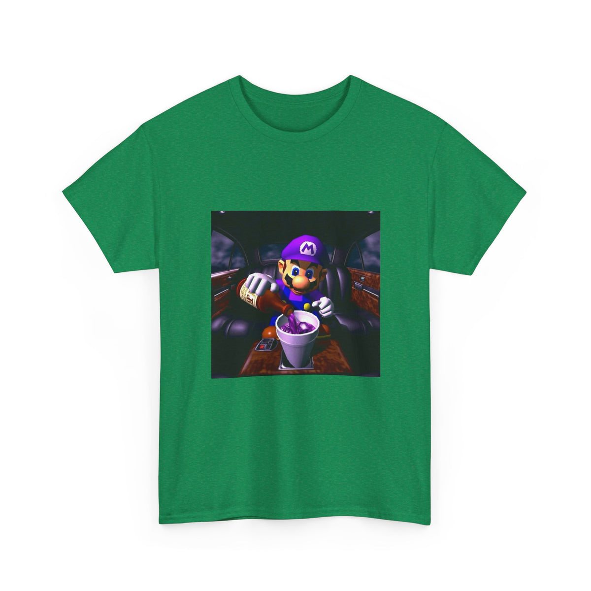 Waluigi Pouring Purple Drank In Limo Tee