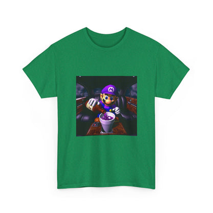 Waluigi Pouring Purple Drank In Limo Tee