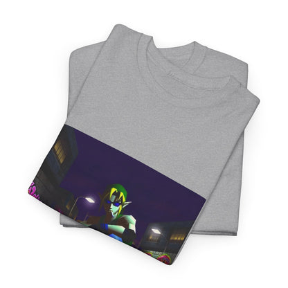 Skater Link Smoking In Neon Alley Tee