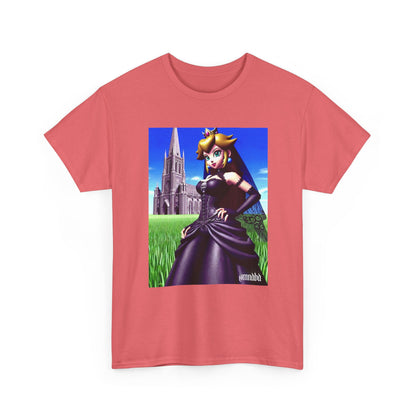 Gothic Princess Peach Posing Before Cathedral