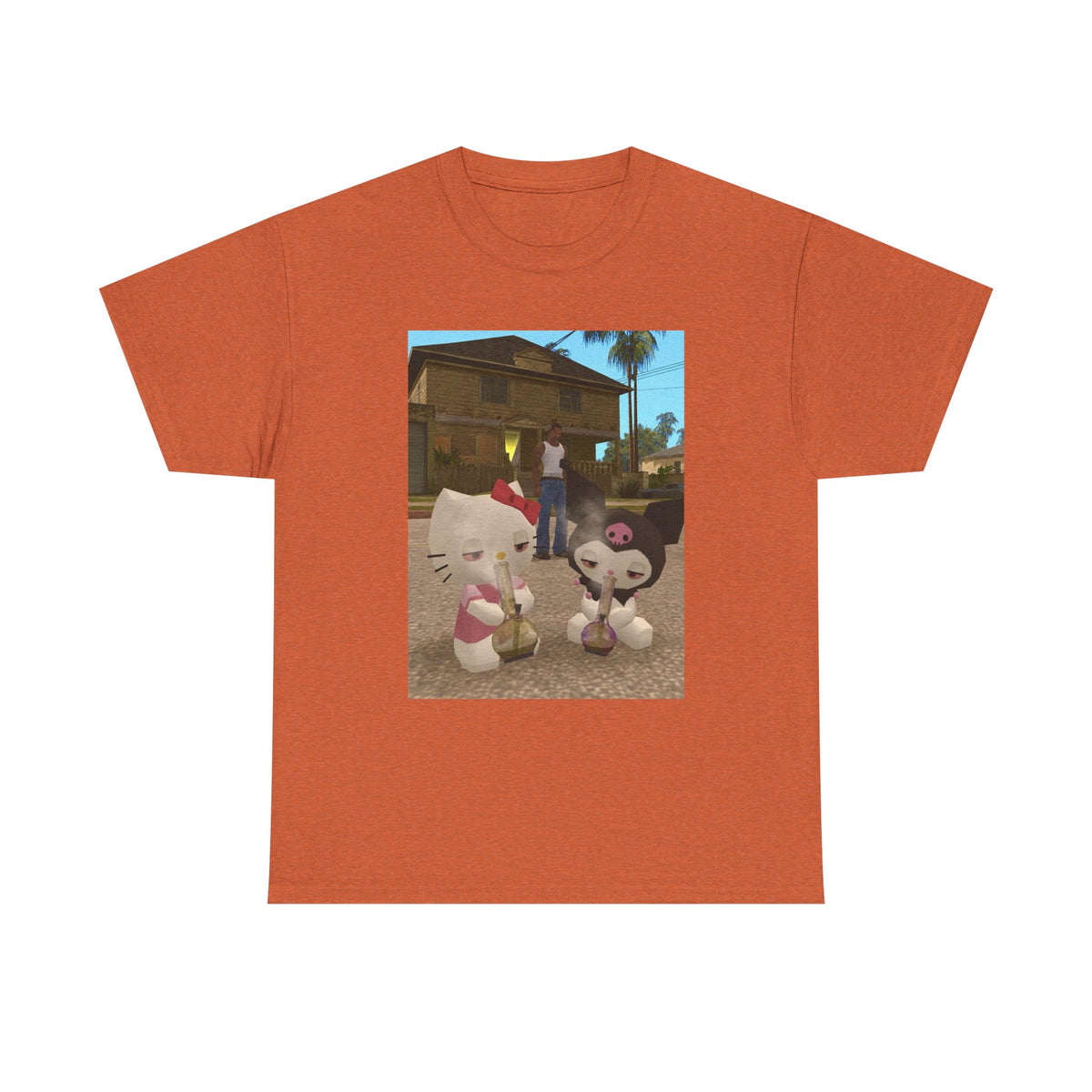 CJ And High Sanrio Characters In Grove Street Tee
