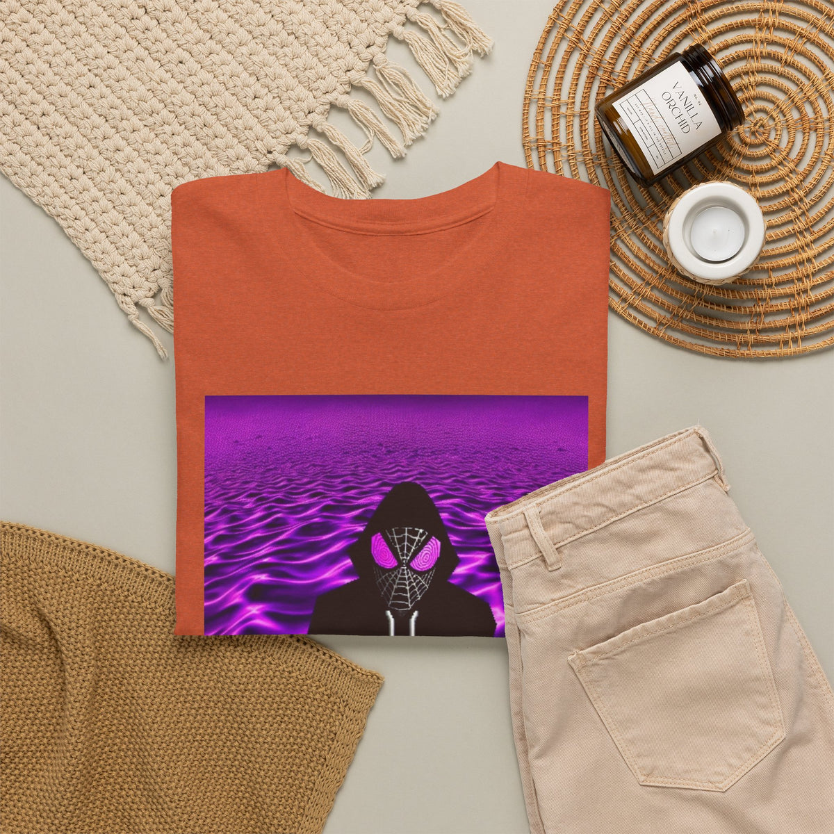 Spider-Hoodie With Purple Swirls Tee