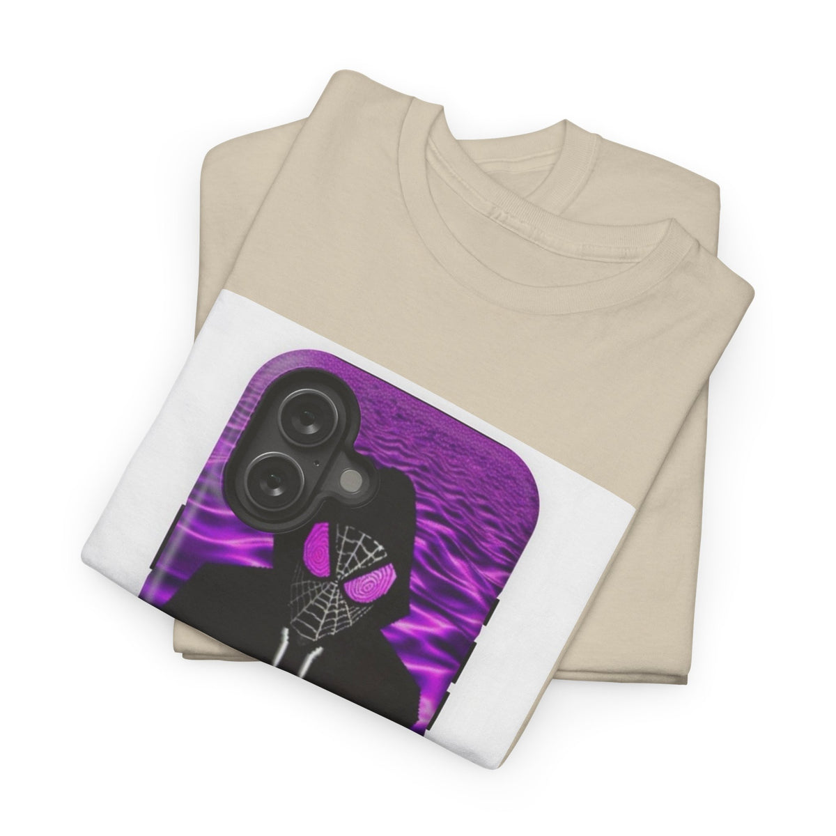 Pixelated Web-Slinger Holding Purple Drink Tee