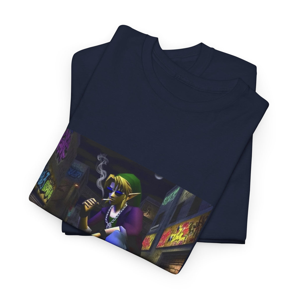 Skater Link Smoking In Gritty Alley Tee