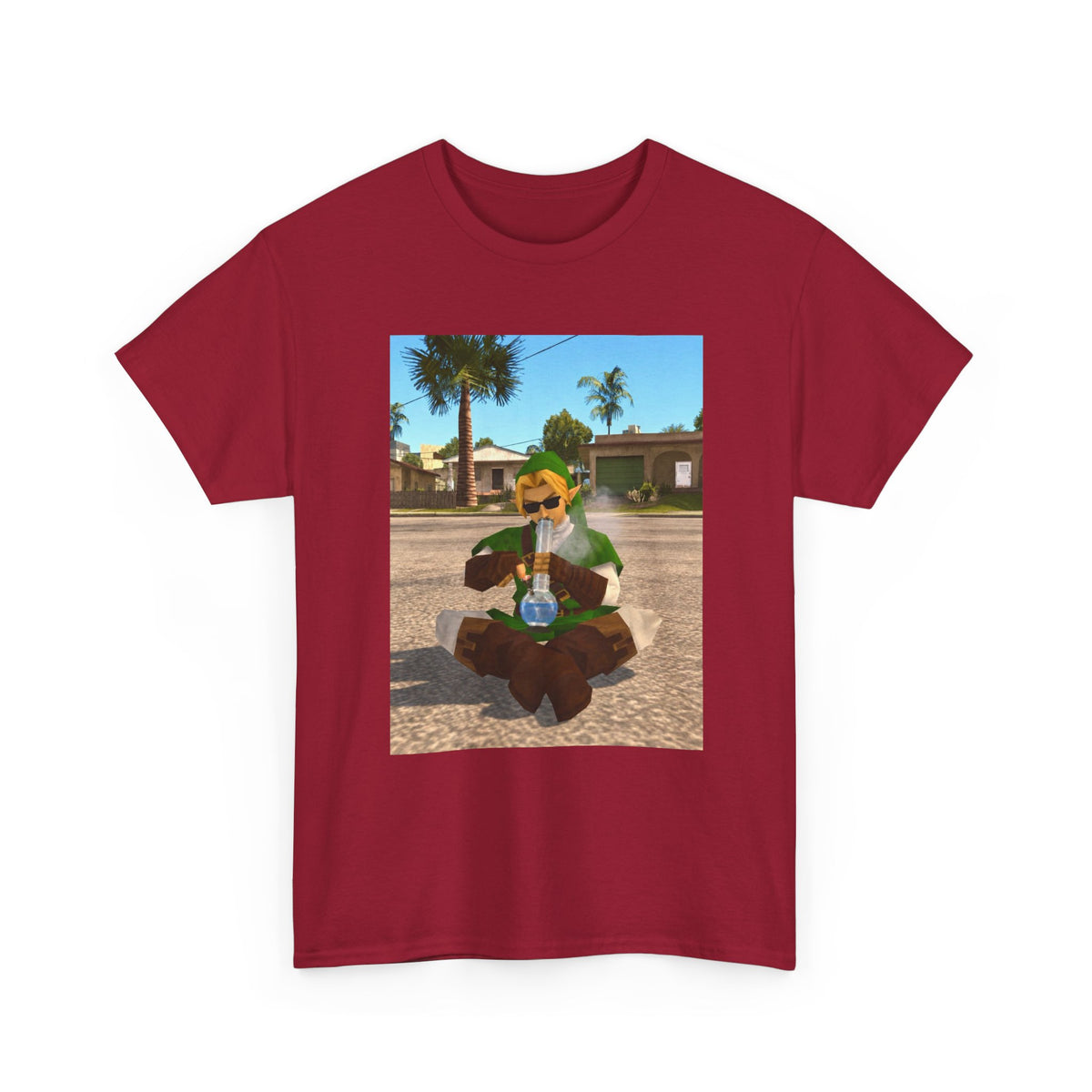 Stoner Link Taking A Bong Hit Tee