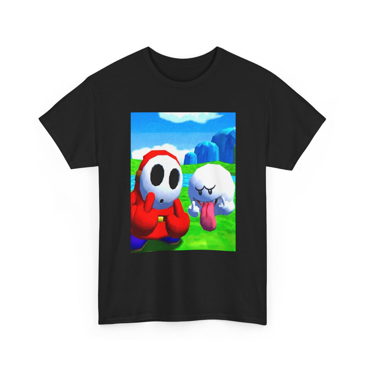 Shy Guy And Boo Flipping The Bird Tee