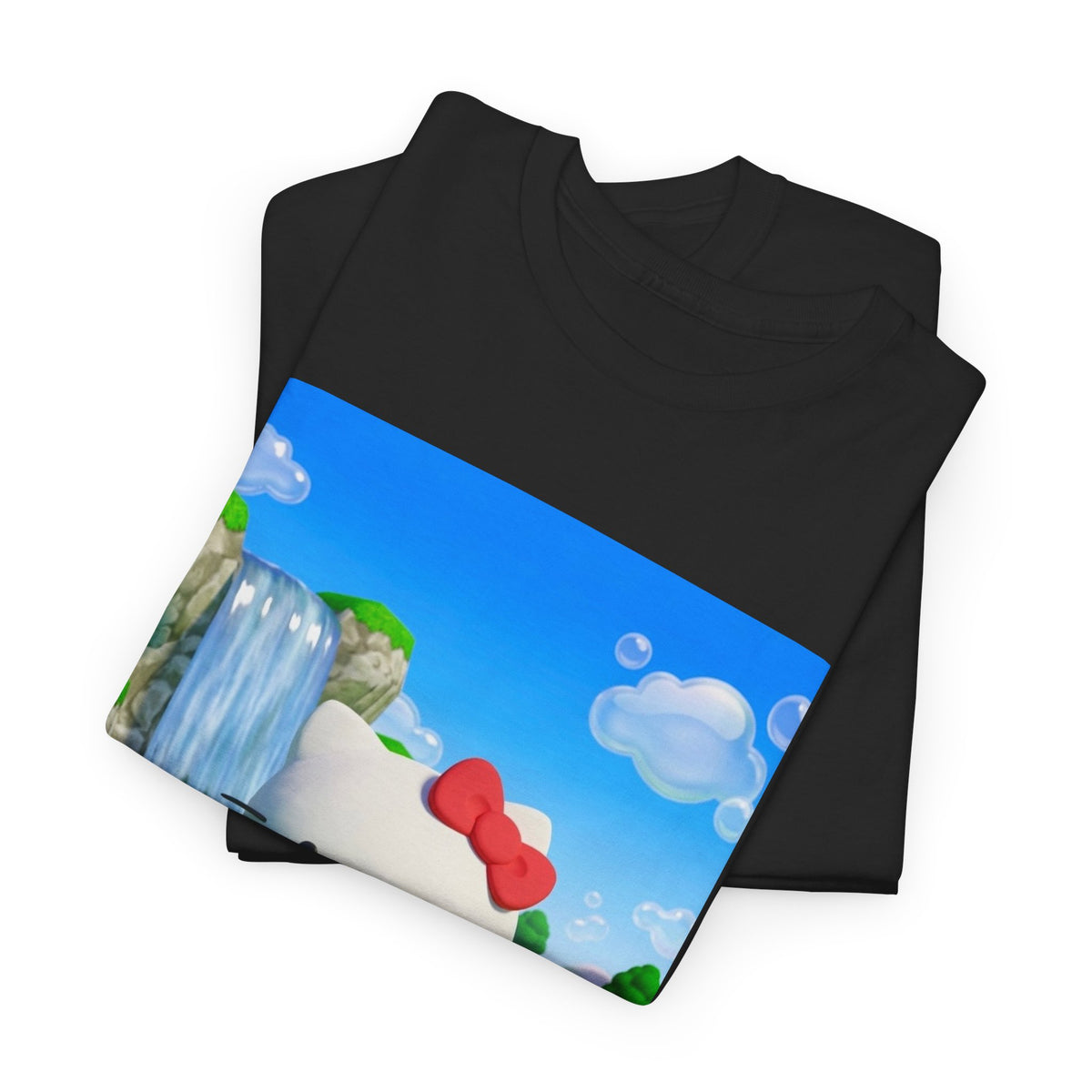 Kitty Flips The Bird Waterfall Tee