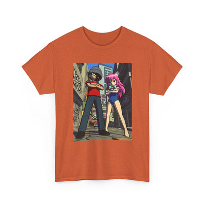 Urban Duo Standoff In Graffiti Alley Tee