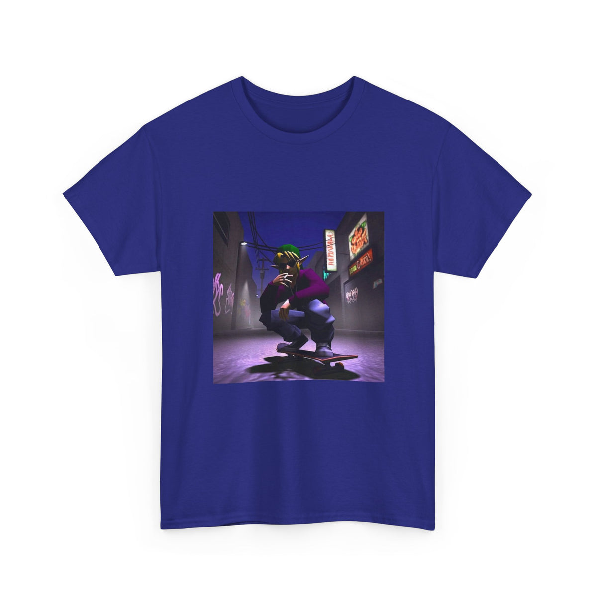 Skater Link Smoking In Neon Alley Tee (Design 8)
