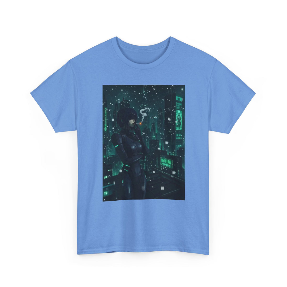 Cyberpunk Smoker In Neo-Tokyo Tee