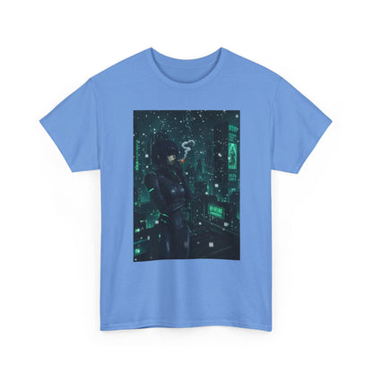 Cyberpunk Smoker In Neo-Tokyo Tee