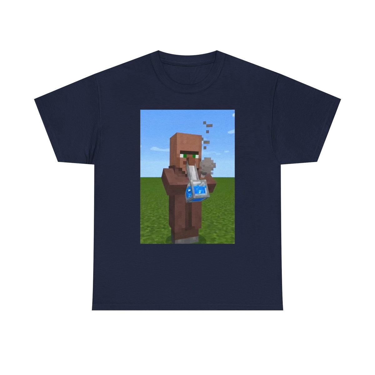 Villager Enjoying A Blocky Bong Hit