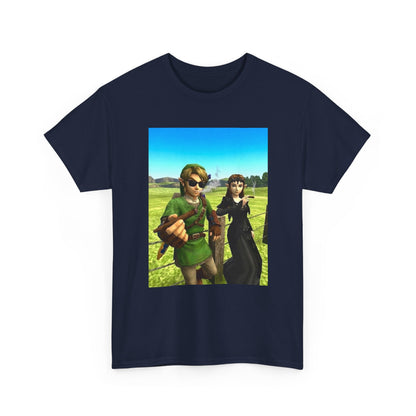 Link and Zelda Smoking Cigars In A Field