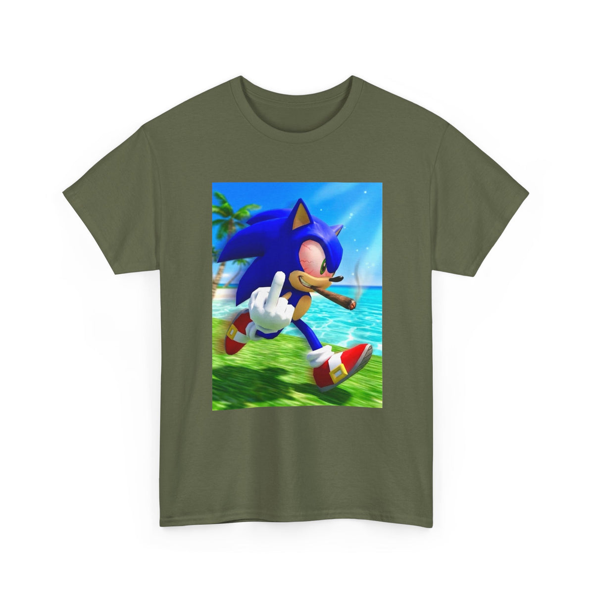 Stoned Sonic Giving The Finger Tee