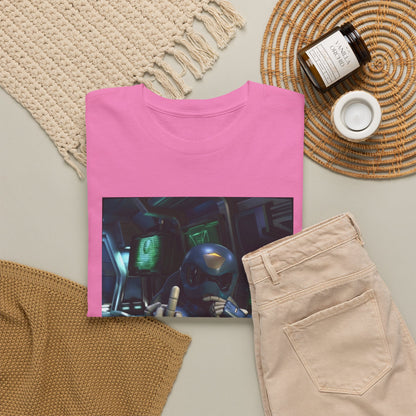 Sci-Fi Pilot Flipping The Bird Tee