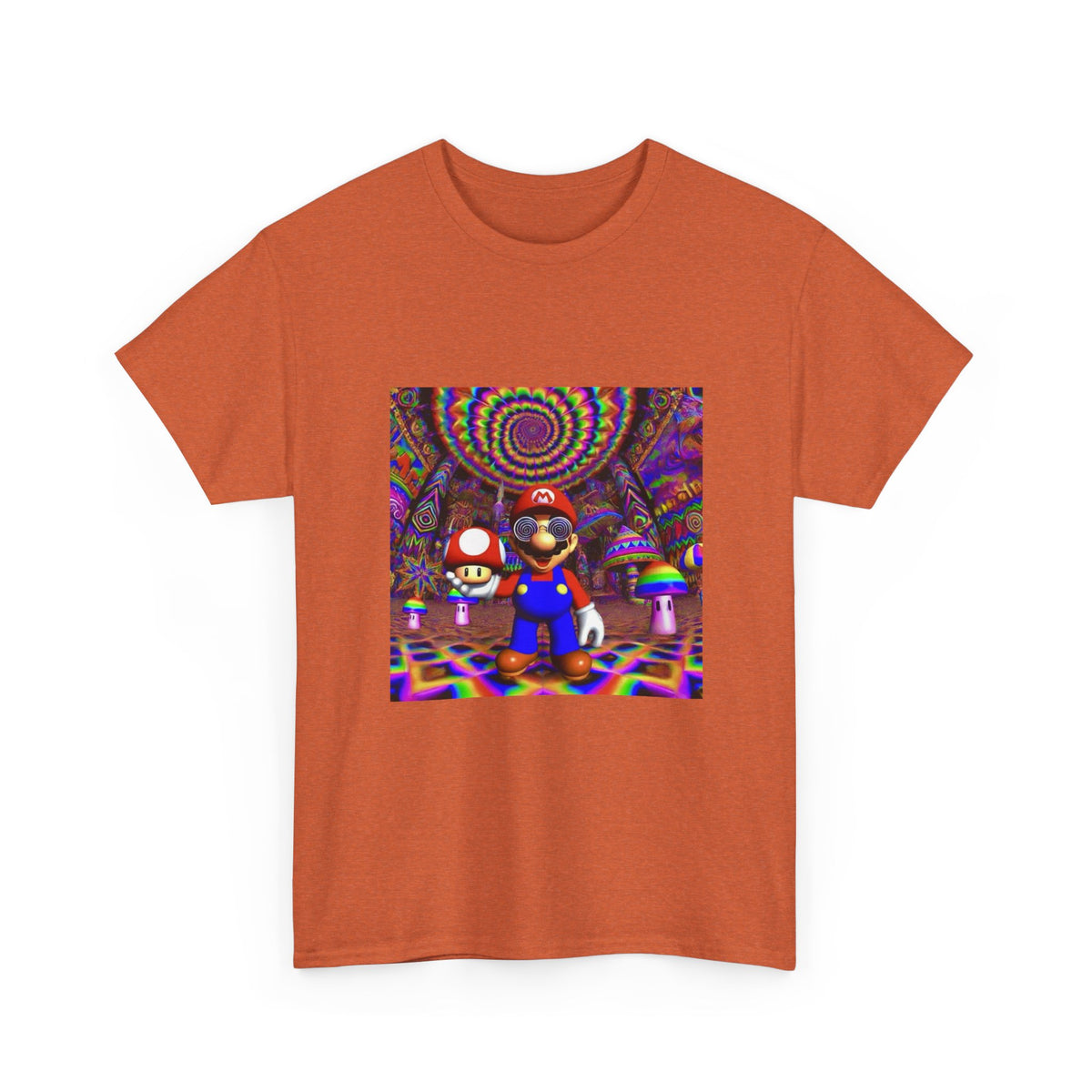 Tripping Mario Holding A Super Mushroom