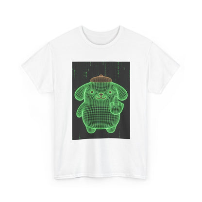 Wireframe Puppy Flipping The Bird