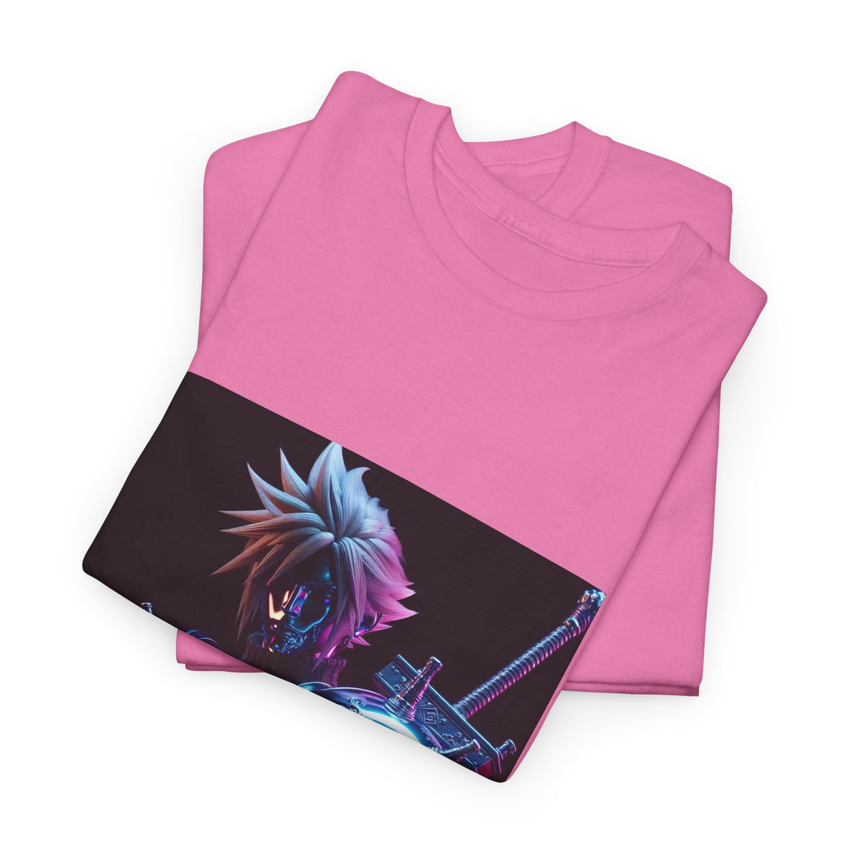Cyberpunk Warrior With Spiked Hair Tee