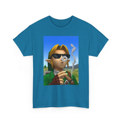 Pixelated Link Smoking With Deal With It Glasses