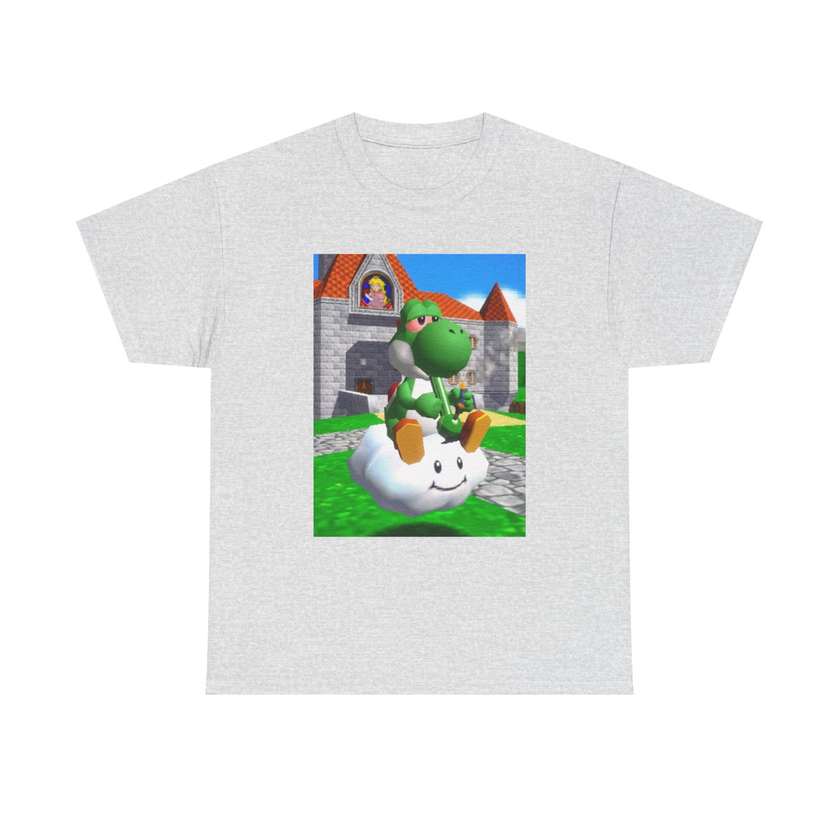 Yoshi Chilling On Cloud At Princess Peach's Castle
